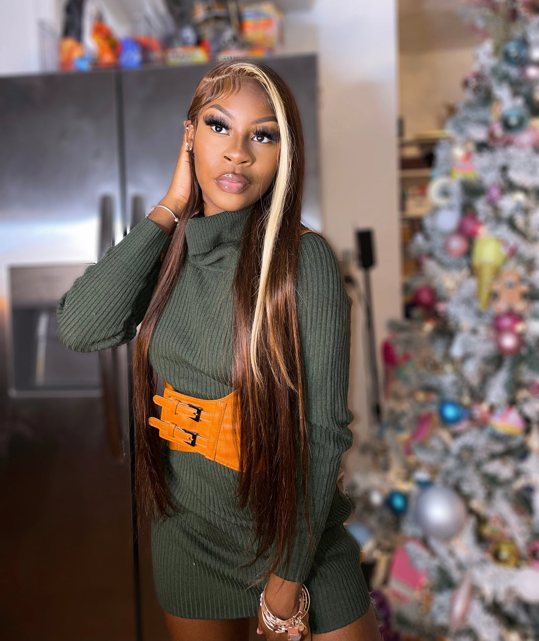 Chocolate & Blonde Patch Frontal